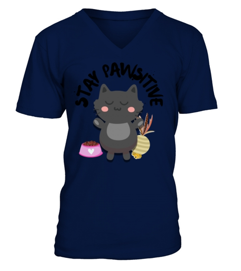 Stay Pawsitive V-Neck T-shirt
