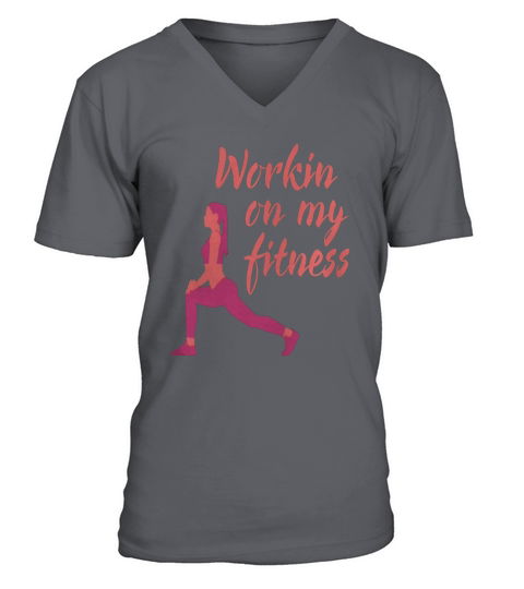 working on my fitness V-Neck T-shirt