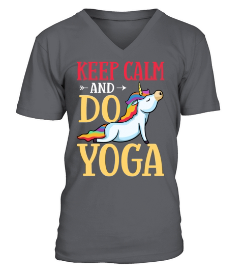 Yoga Unicorn Beginner Workout Quotes Meditation V-Neck T-shirt