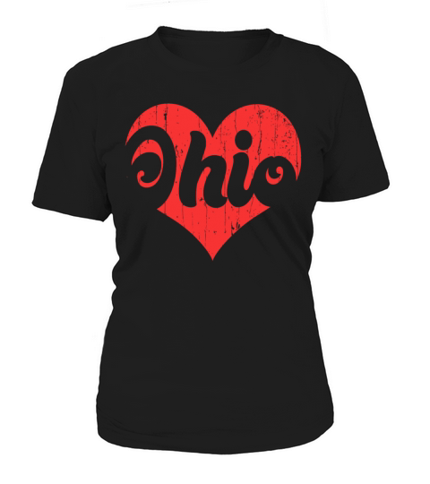 America Citizen US State Flag Heart Love Ohio Women's T-Shirt
