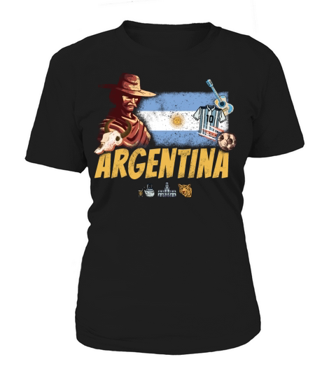Argentina vintage gaucho with flag and soccer ball Women's T-Shirt