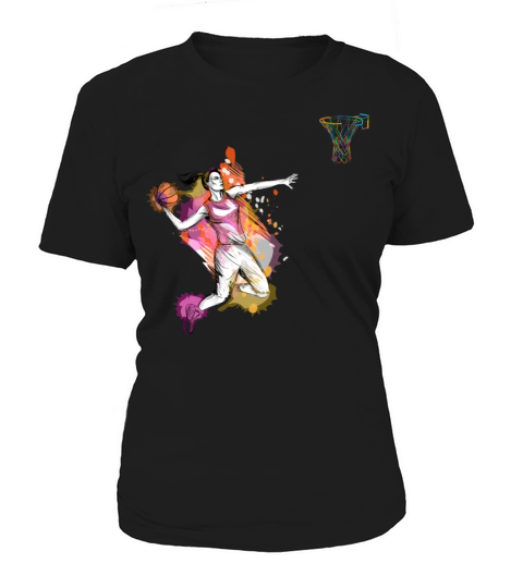 Basketball Girl DIY Vintage Color Girl Basketball Women's T-Shirt