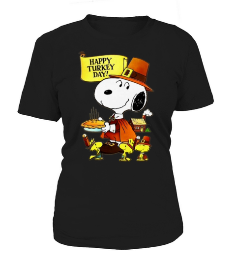 Happy Turkey Day Snoopy And Woodstock Thanksgiving Day shirt - Unisex Long Sleeve Women's T-Shirt