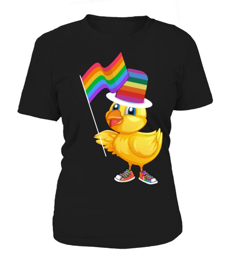 LGBTQ Rubber Duck Colorful Rainbow LGBT Pride Women's T-Shirt