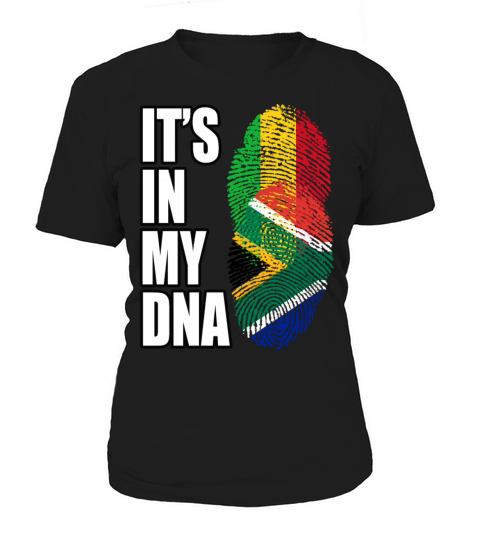 Malian And South African Mix Heritage DNA Flag Women's T-Shirt