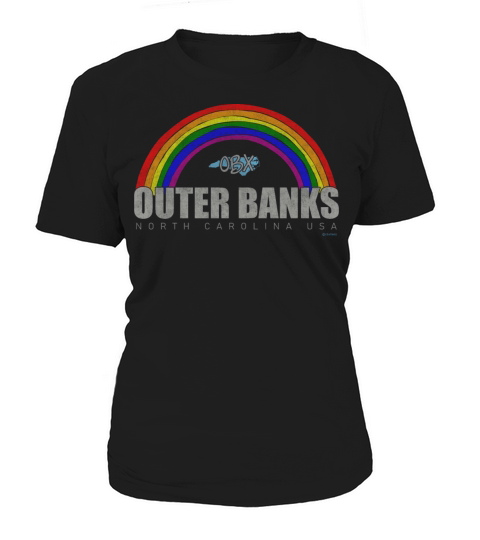 Rainbow Outer Banks OBX North Carolina USA Vintage Women's T-Shirt