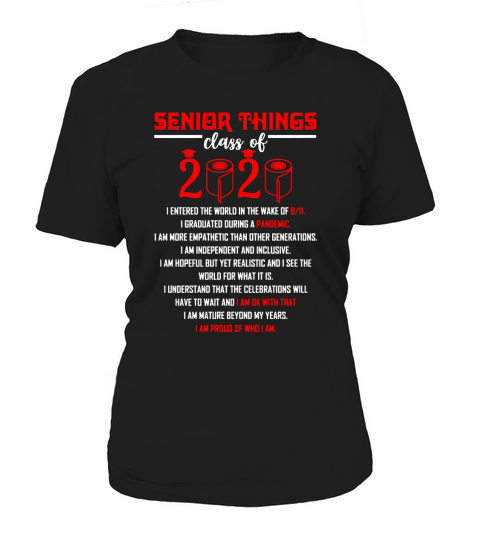 Senior Things Class of 2020 Shirt Quarantined 2020 Graduation Grad vintage T-Shirt Women's T-Shirt