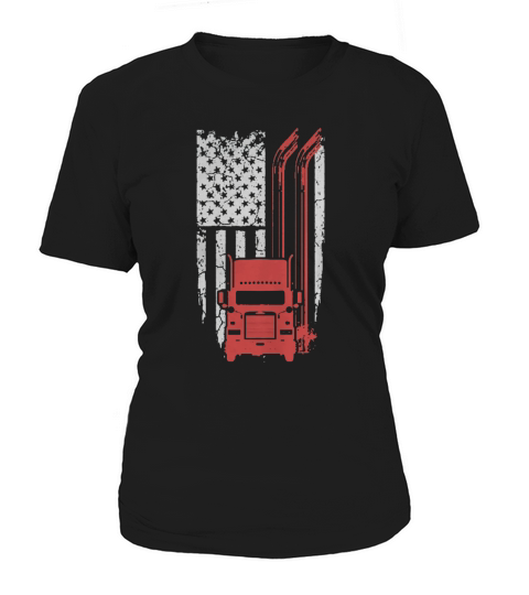 Trucker - Cool Flag t-shirt for american trucker T shirt Women's T-Shirt
