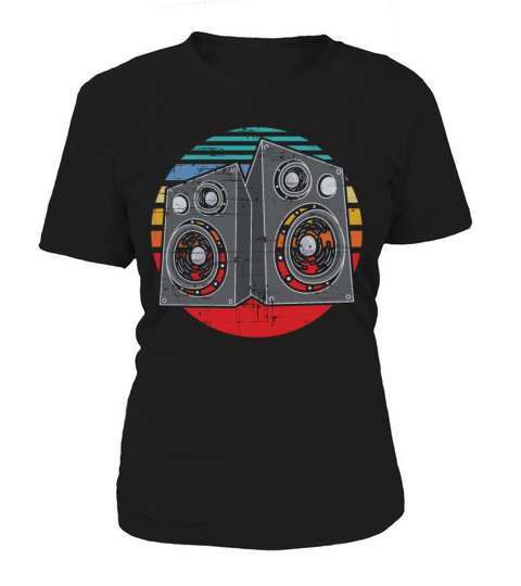 Vintage Subwoofer Music Audio Stereo Women's T-Shirt