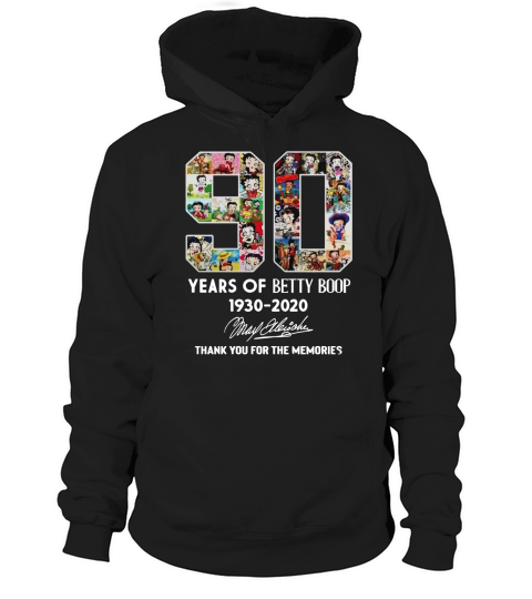 90 years Betty Boop 1930 2020 thank you for the memories shirt - Unisex Long Sleeve Hoodie Unisex