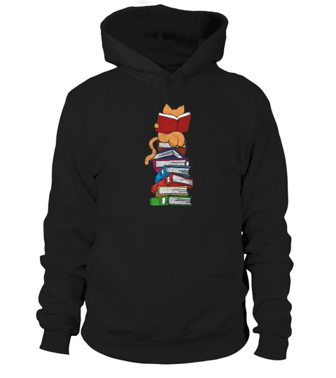Cat Book Vintage Hoodie Unisex
