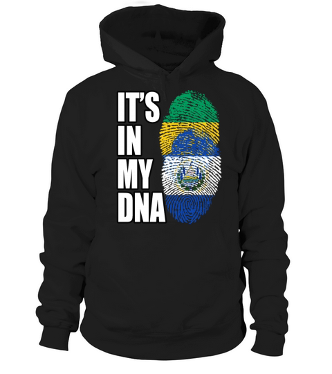 Gambian And Salvadoran Mix Heritage DNA Flag Hoodie Unisex
