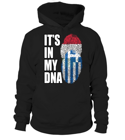 Hungarian And Greek Mix Heritage DNA Flag Hoodie Unisex