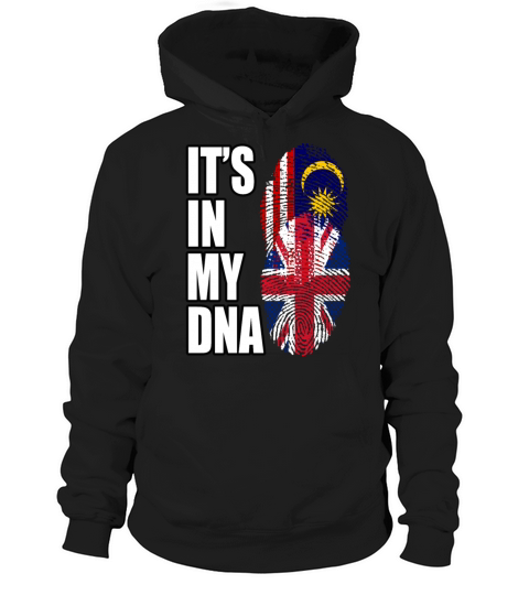 Malaysian And British Mix Heritage DNA Flag Hoodie Unisex