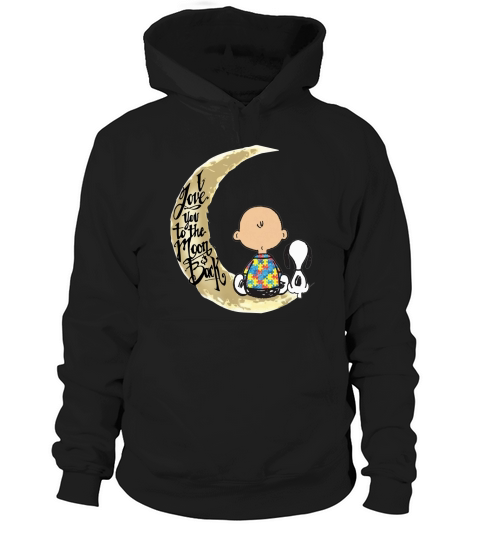 Premium Snoopy Charlie Brown Autism I Love You To The Moon Back - Ladies Flowy Tank Hoodie Unisex