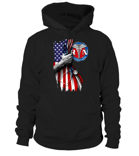 RN Registered Nurse Stethoscope American Flag shirt Hoodie Unisex