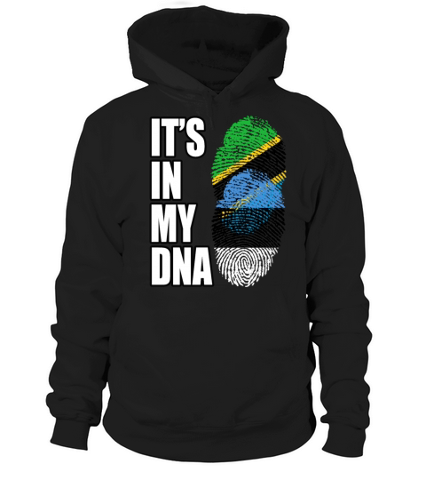 Tanzanian And Estonian Vintage Heritage DNA Flag Hoodie Unisex