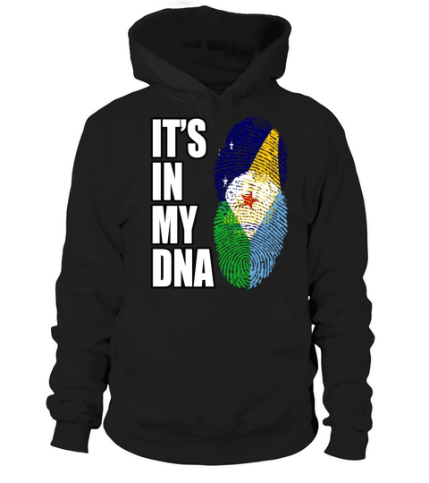 Tokelauan And Djiboutian Mix Heritage DNA Flag Hoodie Unisex
