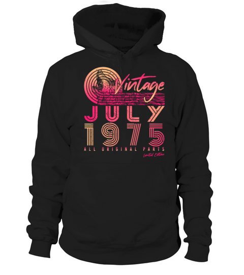 Vintage 1975 July Hoodie Unisex