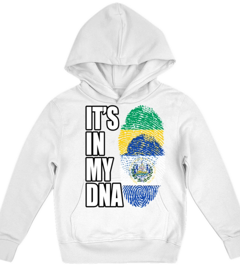 Gambian And Salvadoran Mix Heritage DNA Flag Kids Hoodie