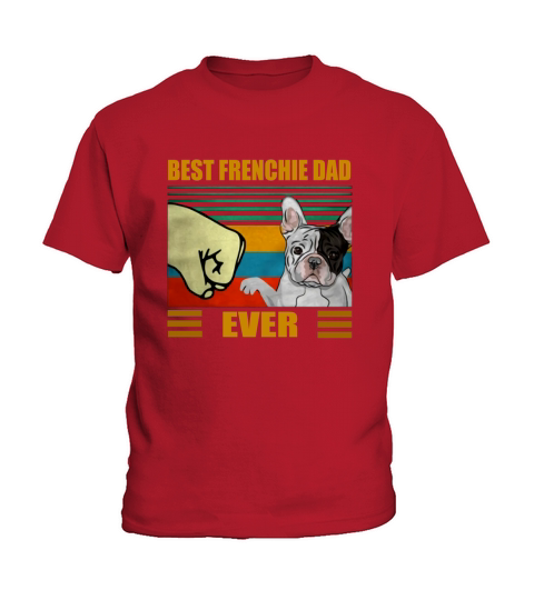 Best Frenchie dad ever vintage shirt Kids T-Shirt