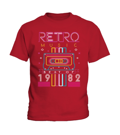Best Of 1982 Retro Cassette Vintage Birthday Kids T-Shirt