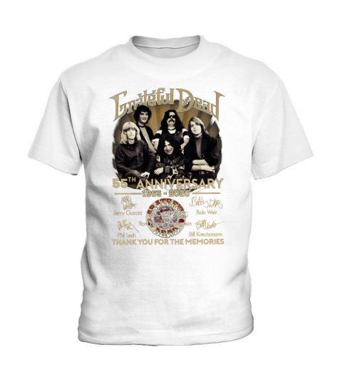 Grateful Dead 55th anniversary 1965 2020 signatures shirt Kids T-Shirt