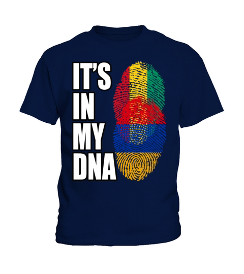 Guinean And Armenian Mix Heritage DNA Flag Kids T-Shirt
