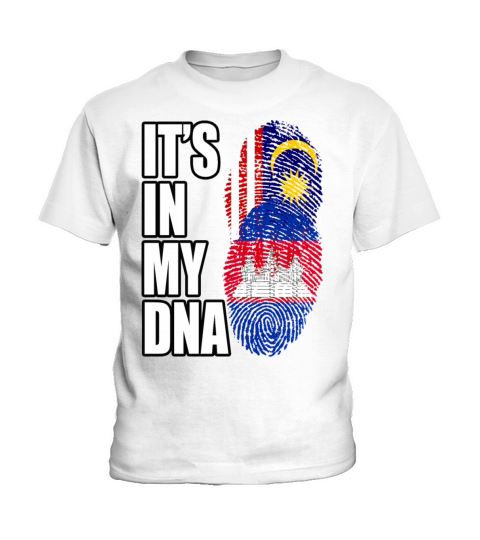 Malaysian And Cambodian Mix Heritage DNA Flag Kids T-Shirt