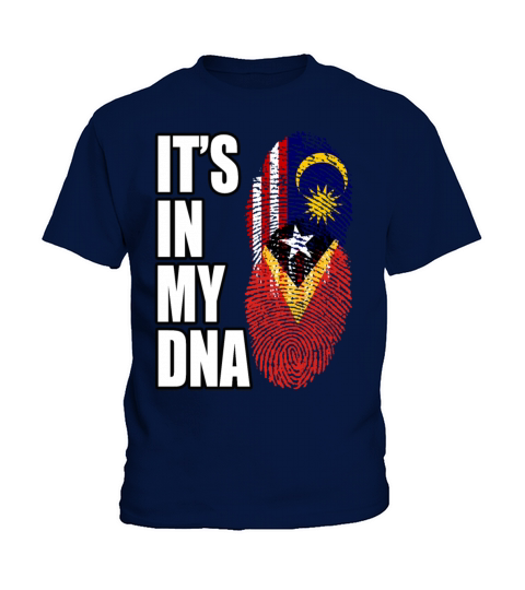 Malaysian And Timorese Mix Heritage DNA Flag Kids T-Shirt