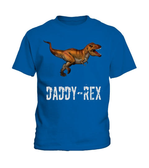 Mens Daddy- Rex Fathers Day Funny Dinosaur Graphic T- Shirt Kids T-Shirt