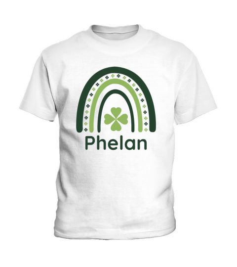 Phelan Clover Boho Rainbow Kids T-Shirt