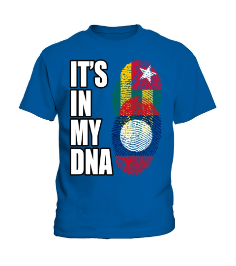 Togolese And Laotian Mix Heritage DNA Flag Kids T-Shirt