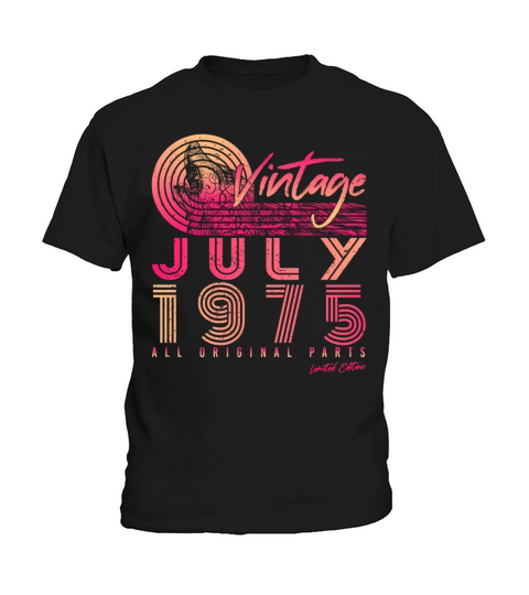 Vintage 1975 July Kids T-Shirt
