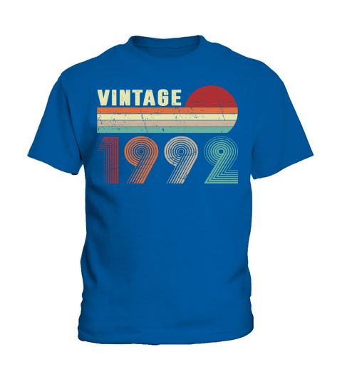 Vintage 1992 Men Women 30 Years Old 30th Birthday Kids T-Shirt