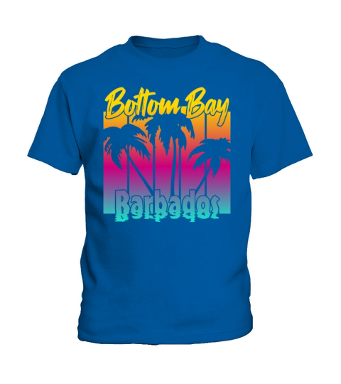 Vintage Bottom Bay Barbados Sunset Kids T-Shirt