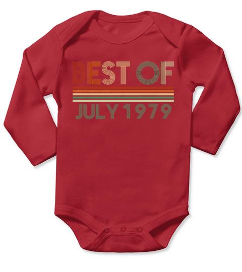 43rd birthday July vintage 1979 gift idea Long Sleeve Baby One-Piece