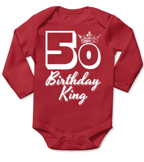 50th Birthday 50 Fifty Fiftieth Age Anniversary Long Sleeve Baby One-Piece