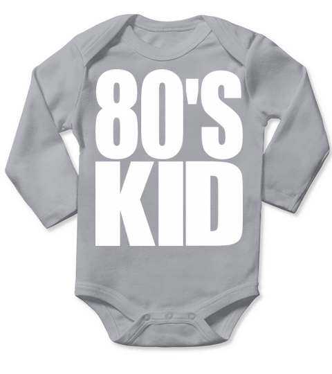 80s Kid Funny Vintage Costume Long Sleeve Baby One-Piece