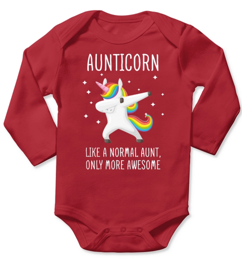 Aunticorn Like An Aunt Only Awesome Dabbing Unicorn T-Shirt Long Sleeve Baby One-Piece