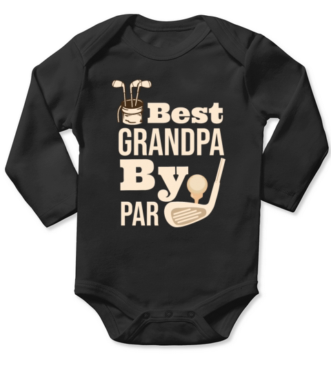 Best Grandpa By Par Father s Day Golf Grandad Golf Long Sleeve Baby One-Piece