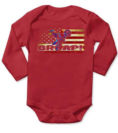 Braap Just Gonna Send It Uncle Ronnie Mac 69 Dirt Bike Shirt Long Sleeve Baby One-Piece