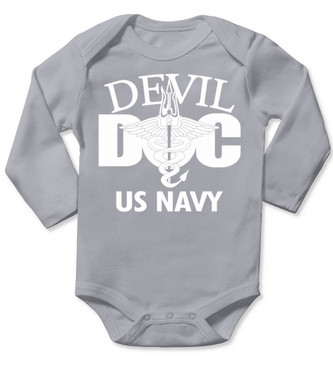 Devil Doc Us Navy Long Sleeve Baby One-Piece