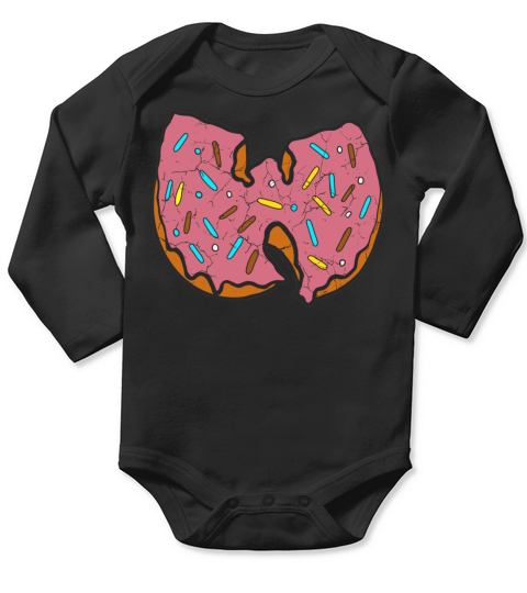 donut wutang pink Long Sleeve Baby One-Piece