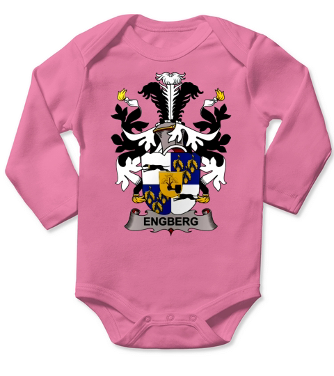 Engberg Family Crest Danish Family Crests - Trucker Cap Long Sleeve Baby One-Piece