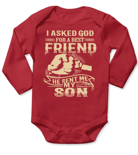Father And Son Best Friend Long Sleeve Baby One-Piece