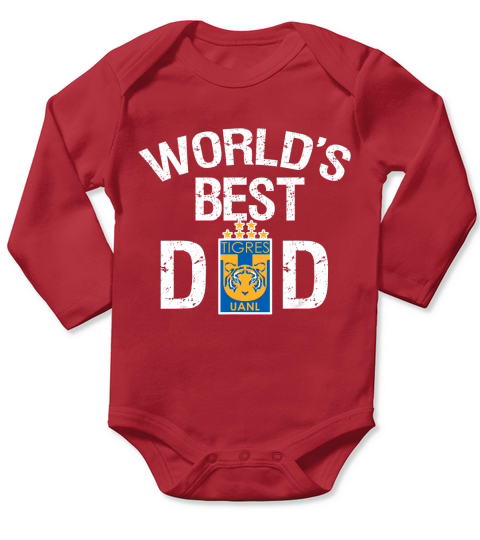 FC Tigres UANL Mexico Worlds Best Dad Fathers Day Gift Long Sleeve Baby One-Piece