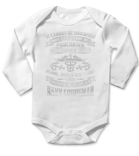 FOREVER THE TITLE NAVY CORPSMAN Long Sleeve Baby One-Piece