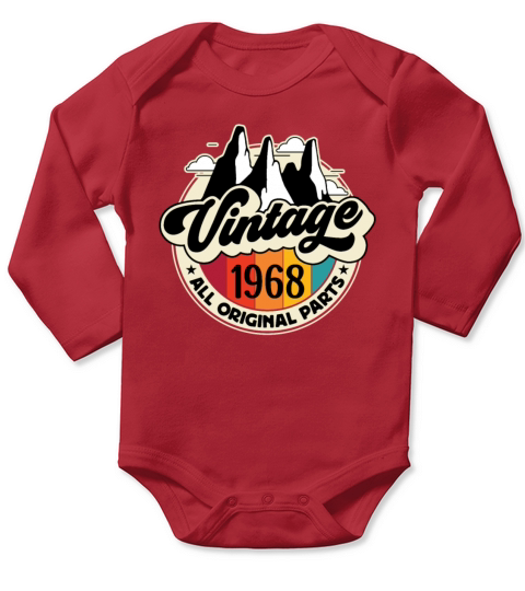 Funny Birthday Born in 1968 Limited Edition Long Sleeve Baby One-Piece