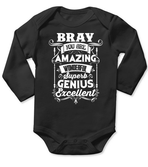 Funny Vintage Style Tshirt for BRAY Long Sleeve Baby One-Piece